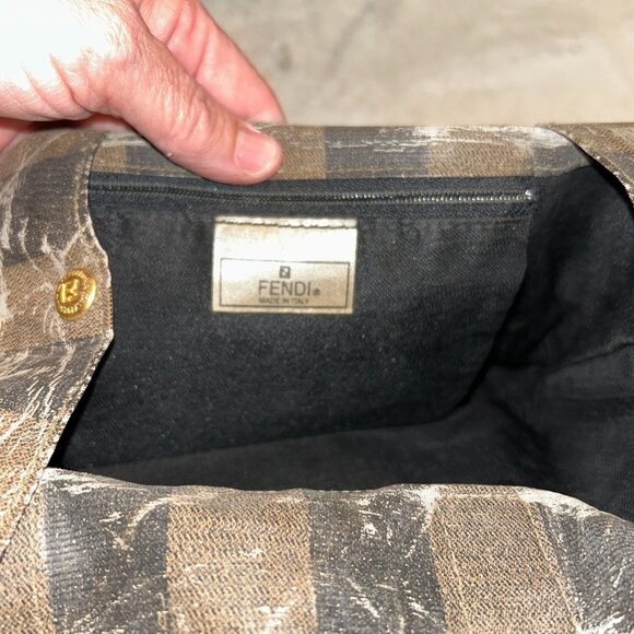 Fendi Mini Penquin Stripe Small Tote 10 x 9 - Picture 6 of 11